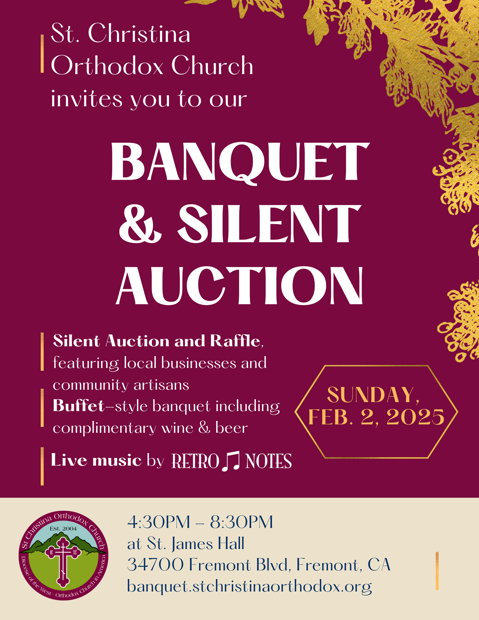 Front of 2025 Banquet Flyer